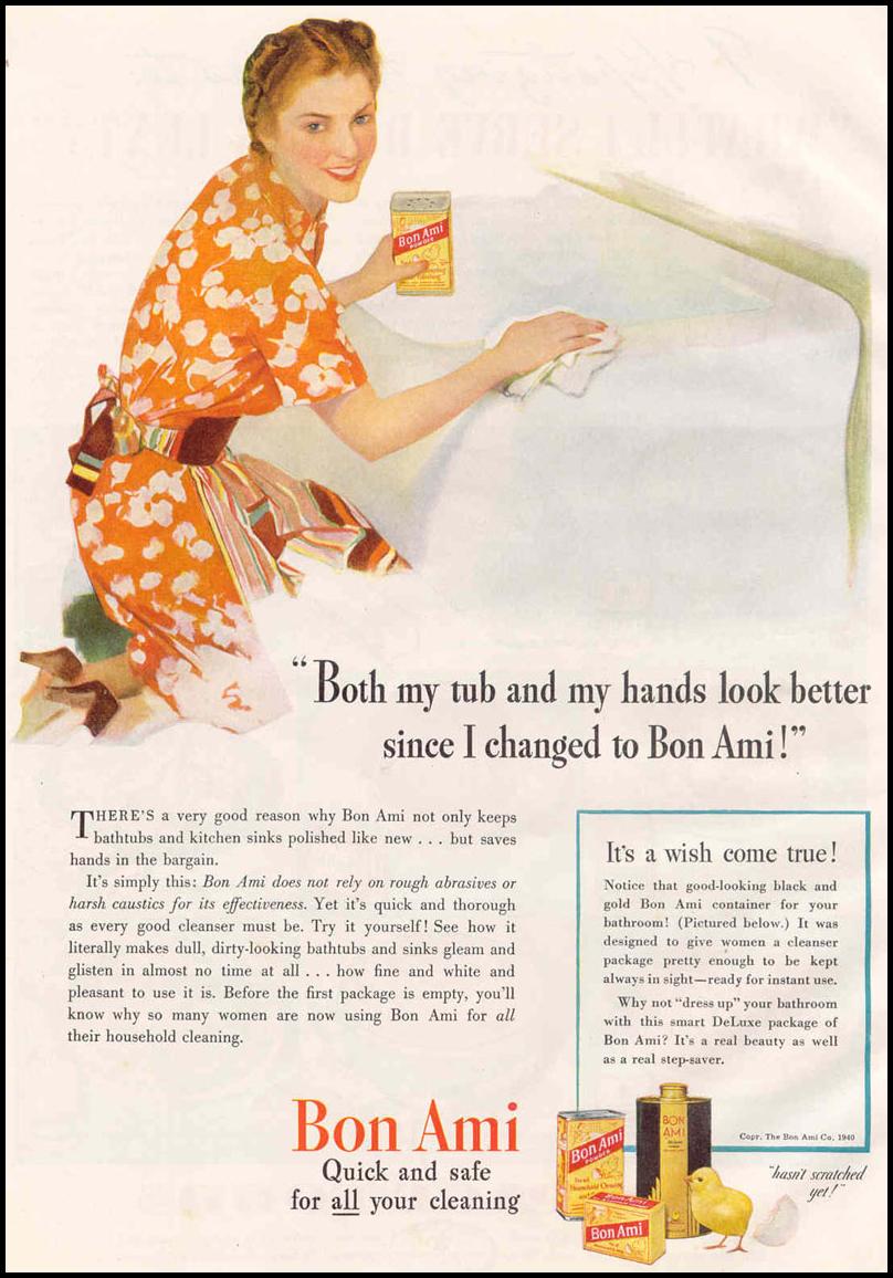 BON AMI CLEANSER
GOOD HOUSEKEEPING
03/01/1940
p. 116