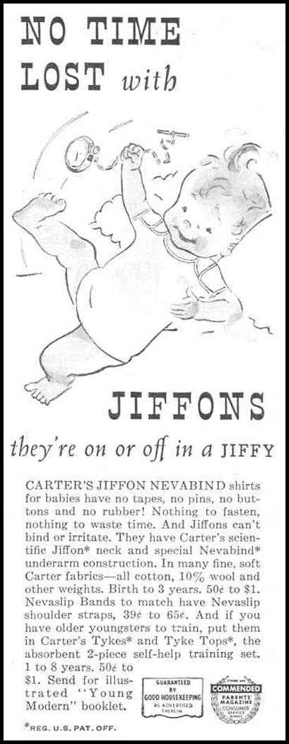 CARTER'S JIFFON NEVABIND SHIRTS
GOOD HOUSEKEEPING
03/01/1940
p. 196