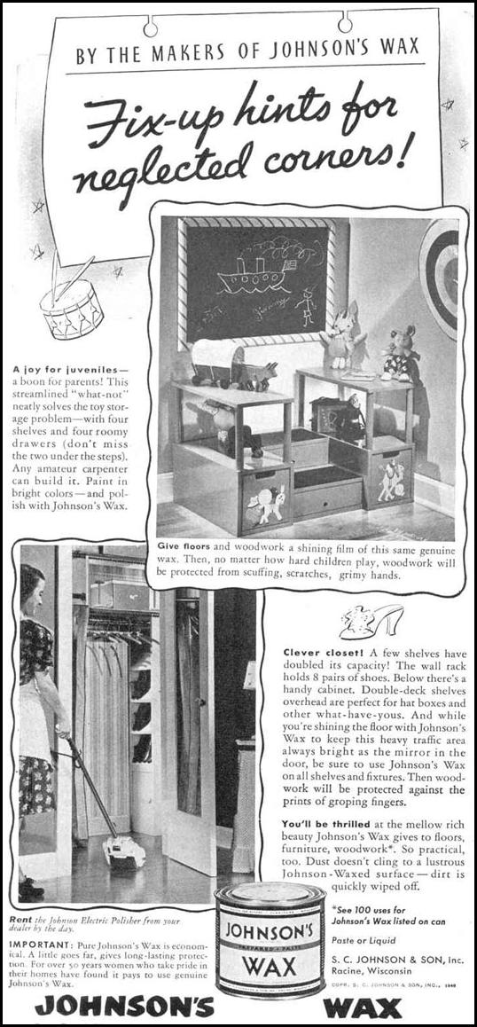 JOHNSON'S WAX
GOOD HOUSEKEEPING
03/01/1940
p. 122