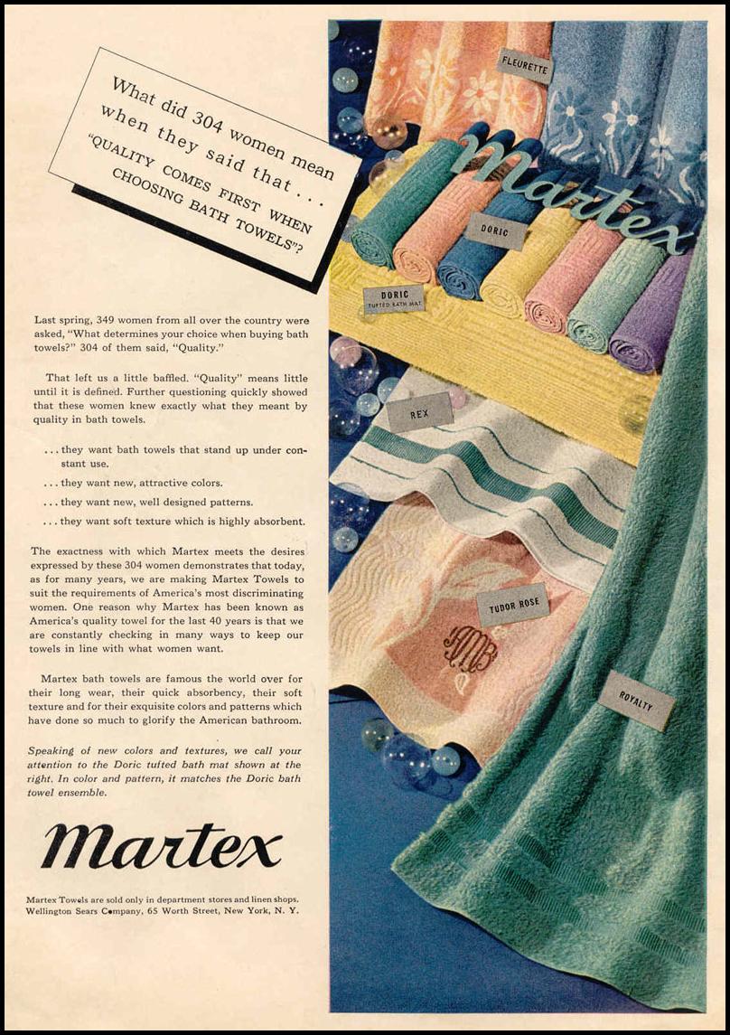 MARTEX TOWELS
GOOD HOUSEKEEPING
03/01/1940
INSIDE FRONT