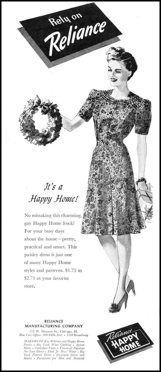 WOMEN`S DRESSES
LIFE
12/20/1943
p. 14