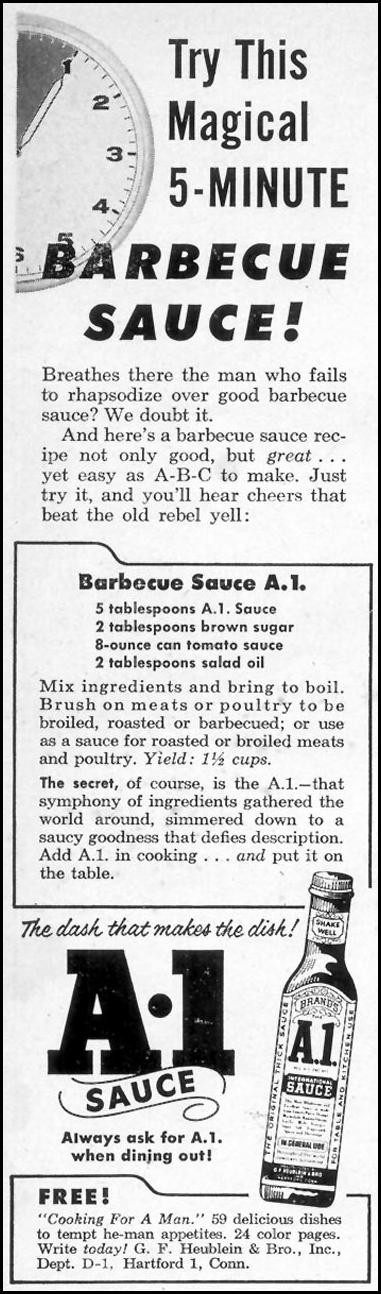 A. 1. SAUCE
WOMAN'S DAY
10/01/1954
p. 172