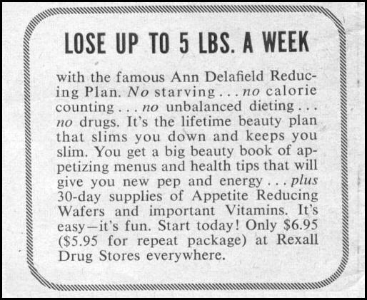 ANN DELAFIELD REDUCING PLAN
LIFE
07/12/1954
p. 112