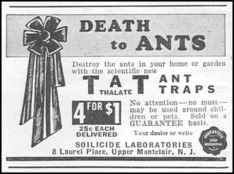 T. A. T. THALATE ANT TRAPS
GOOD HOUSEKEEPING
06/01/1935
p. 208