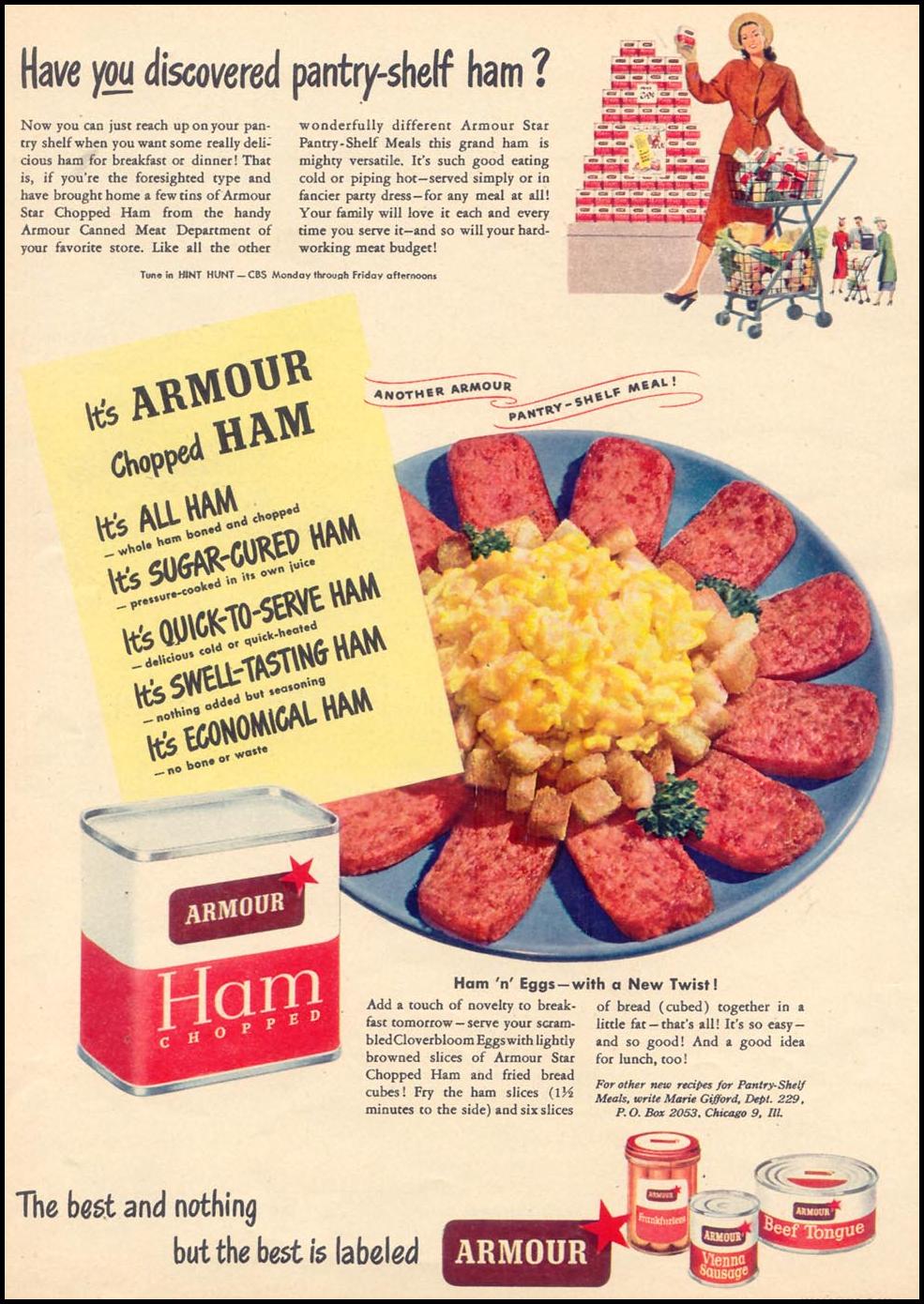 ARMOUR CANNED MEATS
WOMAN'S DAY
09/01/1948
p. 88