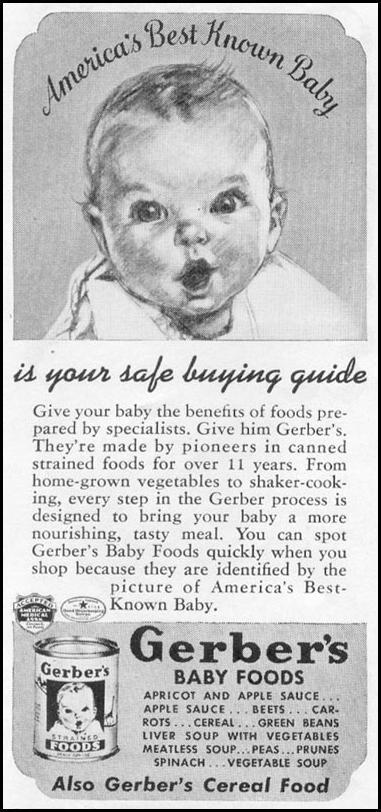 GERBER'S BABY FOODS
WOMAN'S DAY
06/01/1939
p. 38