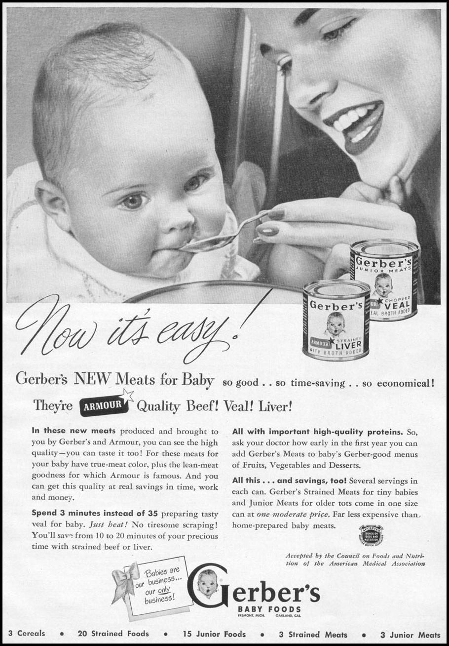GERBER'S MEATS FOR BABY
WOMAN'S DAY
12/01/1948
p. 69