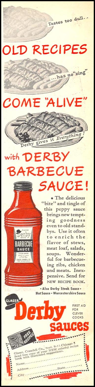 DERBY BARBECUE SAUCE
WOMAN'S DAY
11/01/1945
p. 9