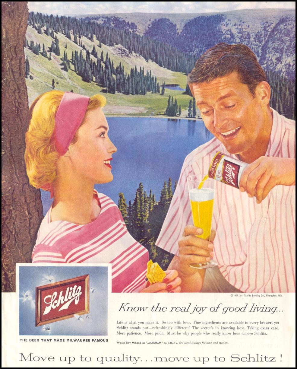 SCHLITZ BEER
SATURDAY EVENING POST
08/15/1959
p. 5