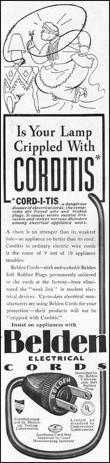 BELDEN ELECTRICAL CORDS
GOOD HOUSEKEEPING
12/01/1935
p. 132