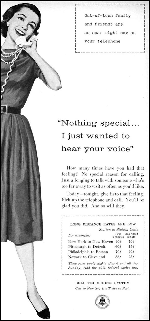 TELEPHONE SERVICE
FAMILY CIRCLE
11/01/1957
p. 81