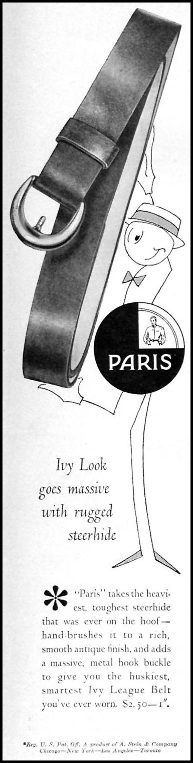 PARIS IVY LEAGUE BELT
SPORTS ILLUSTRATED
05/11/1959
p. 91