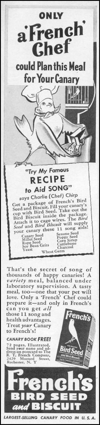 FRENCH'S BIRD SEED
WOMAN'S DAY
06/01/1941
p. 4