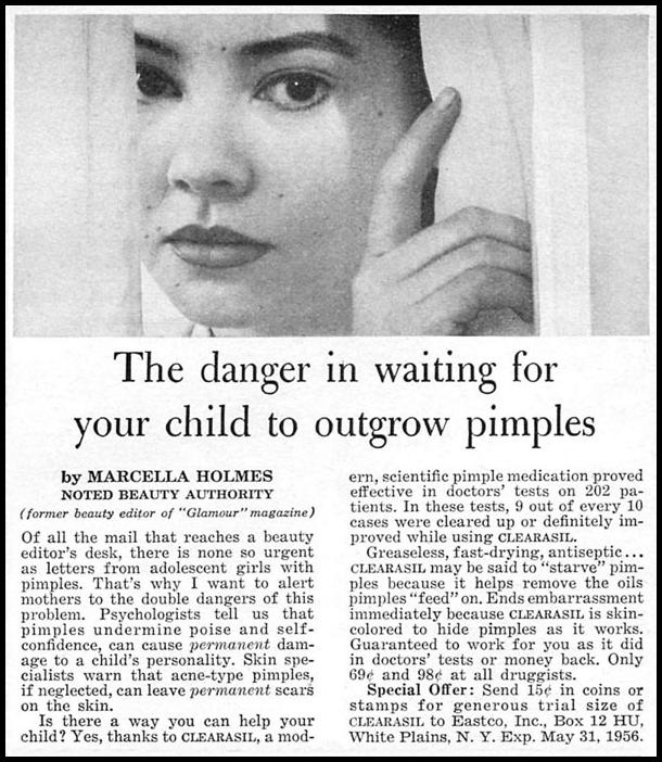 CLEARASIL
WOMAN'S DAY
04/01/1956
p. 119