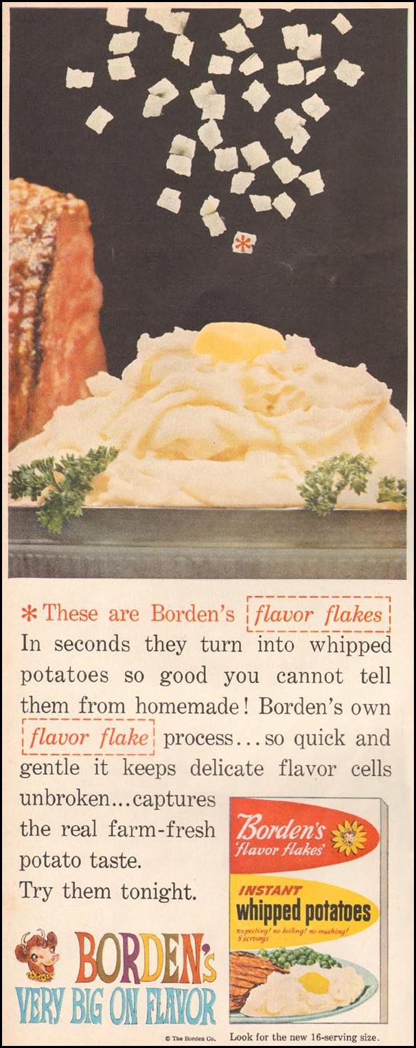 BORDEN'S INSTANT WHIPPED POTATOES
BETTER HOMES AND GARDENS
03/01/1960
p. 92