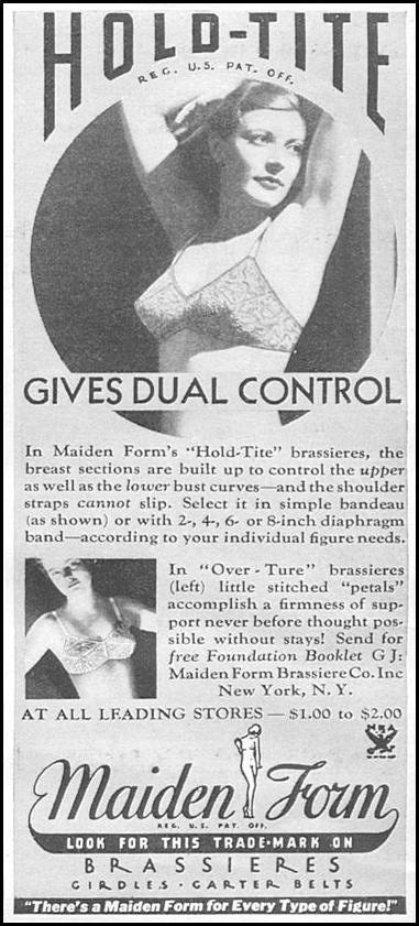 MAIDENFORM BRA
GOOD HOUSEKEEPING
06/01/1935
p. 206