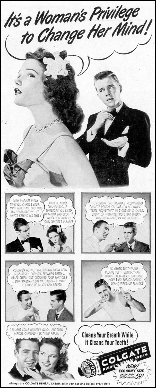COLGATE DENTAL CREAM
LIFE
11/15/1948
p. 25