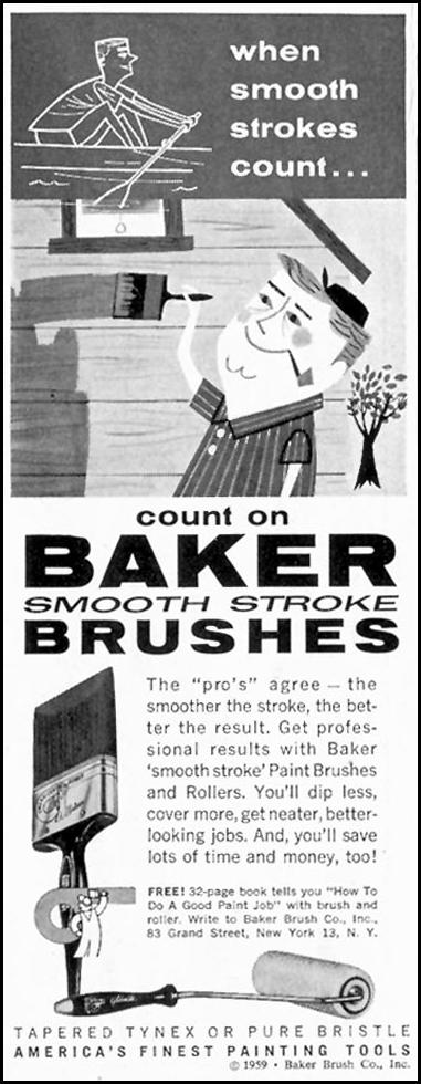 BAKER SMOOTH STROKE BRUSHES
SATURDAY EVENING POST
08/15/1959
p. 78