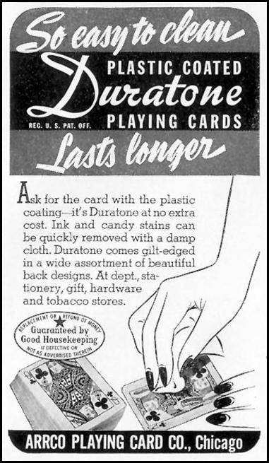 DURATONE PLAYING CARDS
LIFE
01/18/1943
p. 67