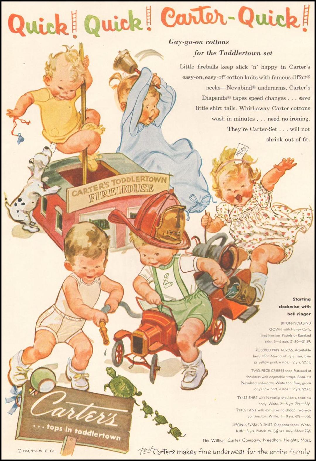 CARTER'S CHILDREN'S APPAREL
LADIES' HOME JOURNAL
03/01/1954
p. 178
