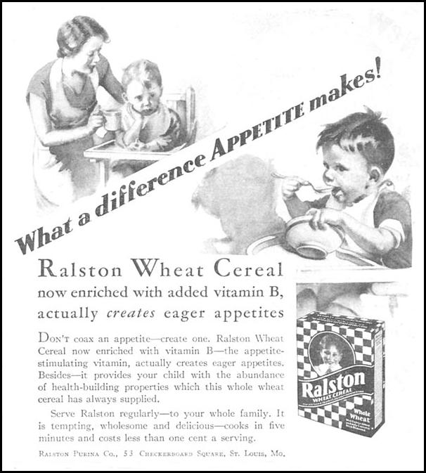 RALSTON WHEAT CEREAL
GOOD HOUSEKEEPING
01/01/1932
p. 169