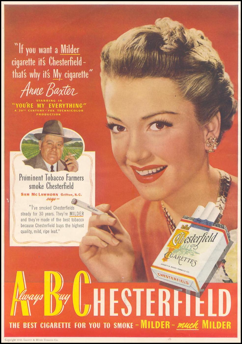 CHESTERFIELD CIGARETTES
GOOD HOUSEKEEPING
07/01/1949