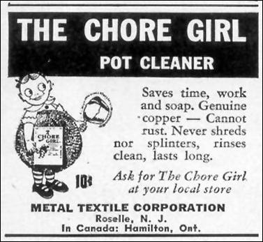 CHORE GIRL KNITTED COPPER POT CLEANER
WOMAN'S DAY
08/01/1948
p. 106