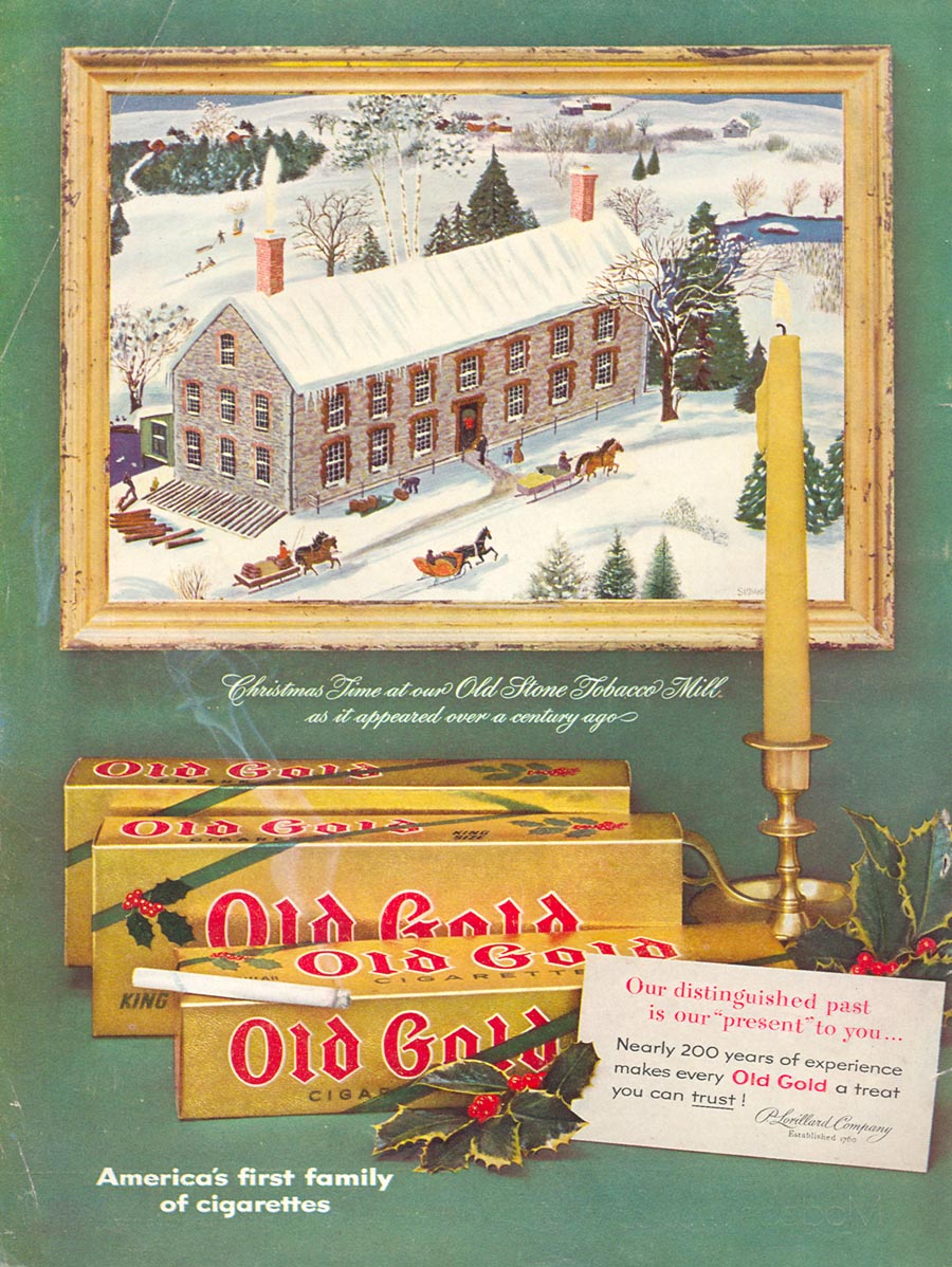OLD GOLD CIGARETTES
WOMAN'S DAY
12/01/1954
BACK COVER