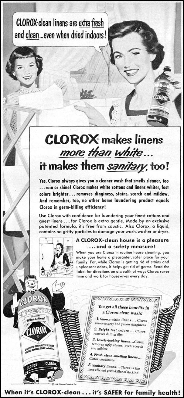 CLOROX BLEACH
FAMILY CIRCLE
01/01/1956
p. 43