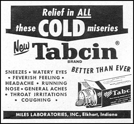 TABCIN COLD REMEDY
WOMAN'S DAY
12/01/1954
p. 127