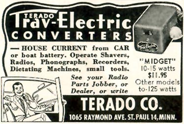 TERADO TRAV-ELECTRIC CONVERTERS
SATURDAY EVENING POST
07/23/1955
p. 86