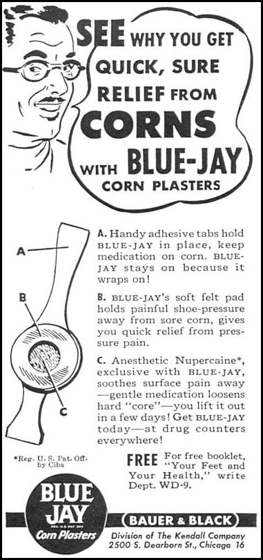 BLUE JAY CORN PLASTERS
WOMAN'S DAY
09/01/1949
p. 106