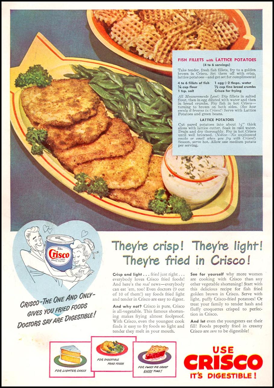 CRISCO VEGETABLE SHORTENING
WOMAN'S DAY
09/01/1948
INSIDE FRONT