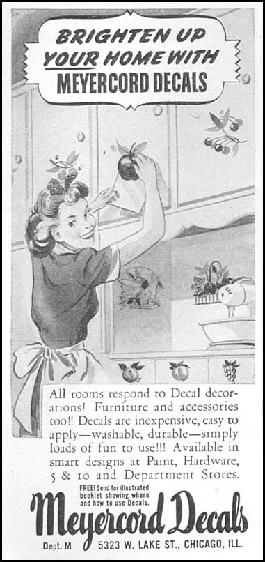MEYERCORD DECALS
WOMAN'S DAY
04/01/1943
p. 52