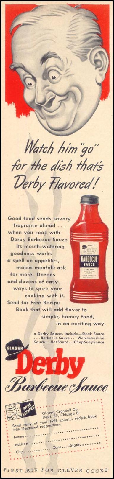 DERBY BARBECUE SAUCE
WOMAN'S DAY
09/01/1946
p. 60
