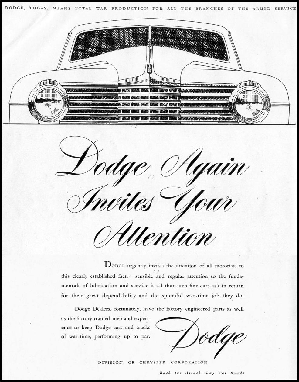 DODGE WAR PRODUCTION
LIFE
11/08/1943
p. 24