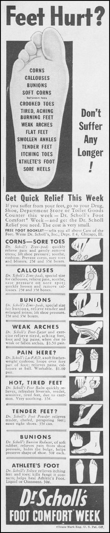 DR. SCHOLL'S FOOT COMFORT WEEK
LIFE
06/22/1942
p. 84