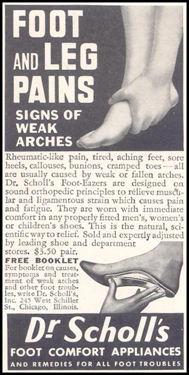 DR. SCHOLL'S FOOT COMFORT APPLIANCES
GOOD HOUSEKEEPING
03/01/1935
p. 218