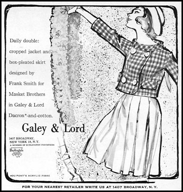 GALEY & LORD FABRIC
SPORTS ILLUSTRATED
05/25/1959
p. 7