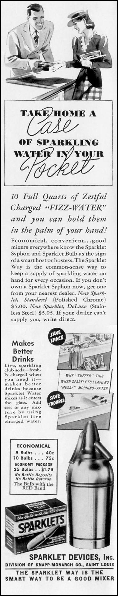 SPARKLET CLUB SODA
LIFE
09/16/1940
p. 86