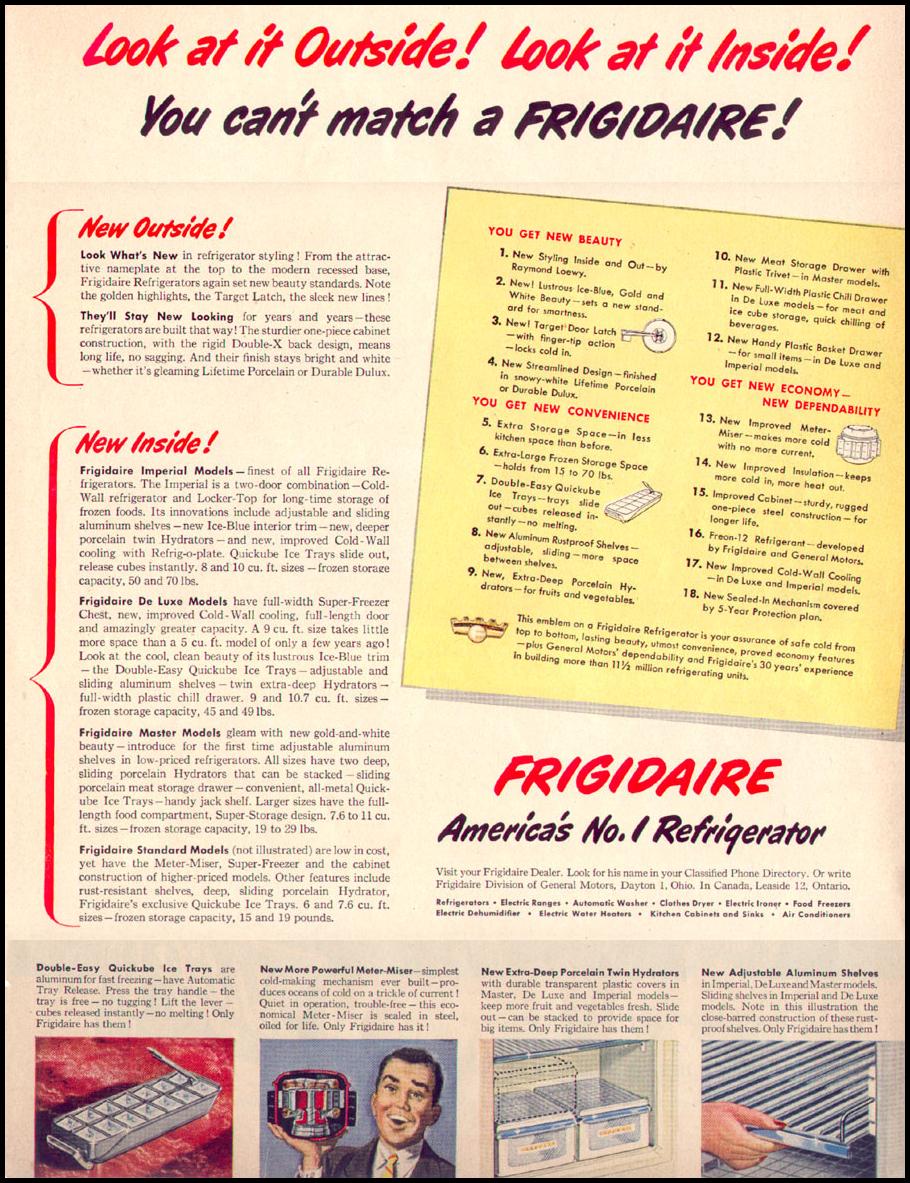 FRIGIDAIRE REFRIGERATOR
LIFE
04/17/1950
p. 73