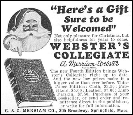 WEBSTER'S COLLEGIATE DICTIONARY
GOOD HOUSEKEEPING
12/01/1933
p. 164
