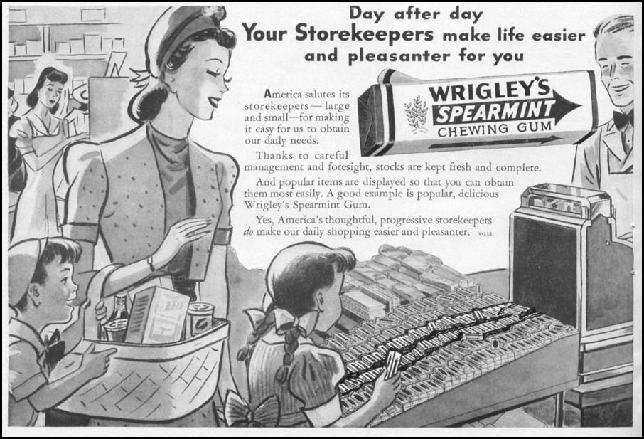 WRIGLEY'S SPEARMINT CHEWING GUM
WOMAN'S DAY
06/01/1941
p. 42