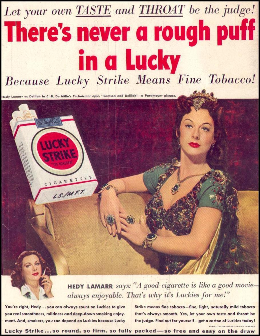 LUCKY STRIKE CIGARETTES
LIFE
04/17/1950
BACK COVER