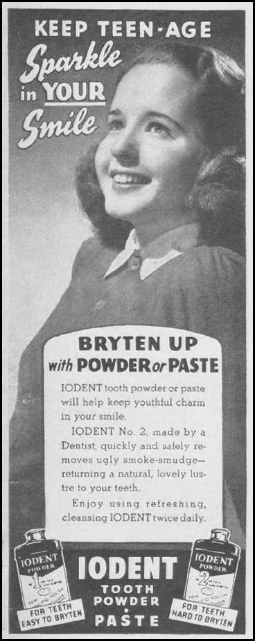 IODENT TOOTHPASTE
LIFE
08/09/1943
p. 99