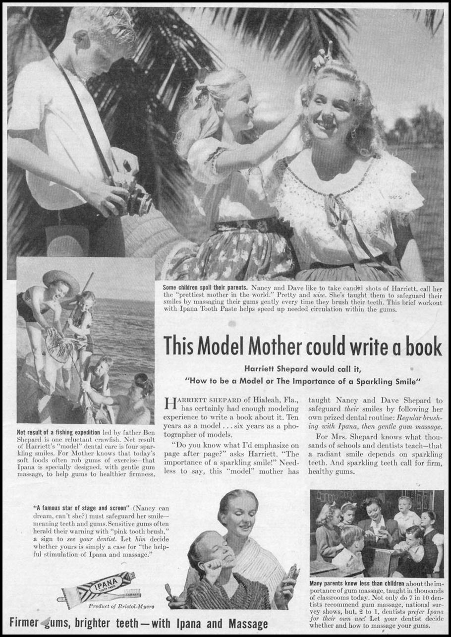 IPANA TOOTHPASTE
WOMAN'S DAY
05/01/1947
p. 1