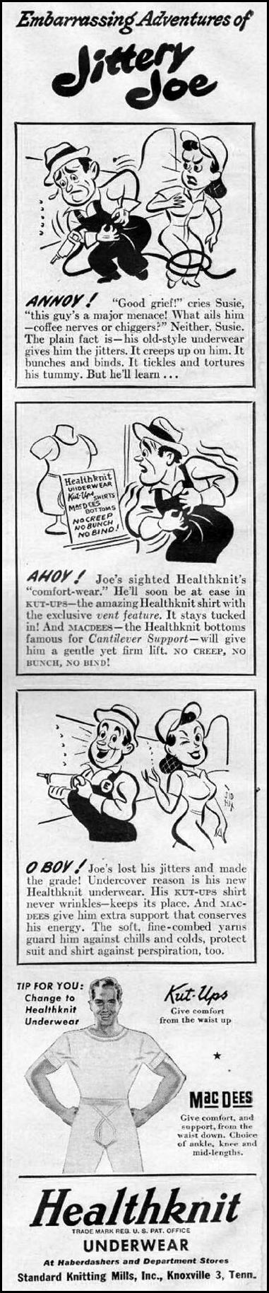 HEALTHKNIT UNDERWEAR
LIFE
10/23/1944
p. 8