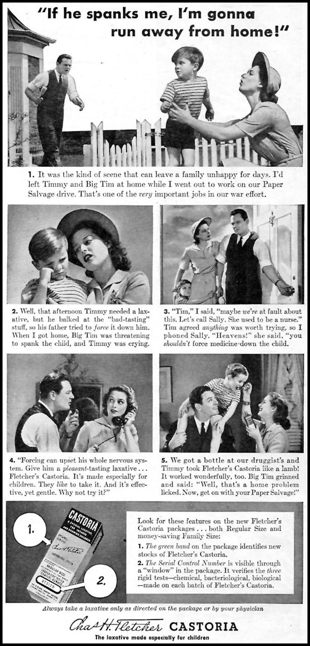 FLETCHER'S CASTORIA
WOMAN'S DAY
07/01/1945
p. 57