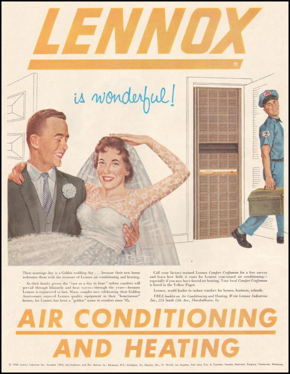 LENNOX AIR CONDITIONING AND HEATING
SATURDAY EVENING POST
06/11/1960
p. 20