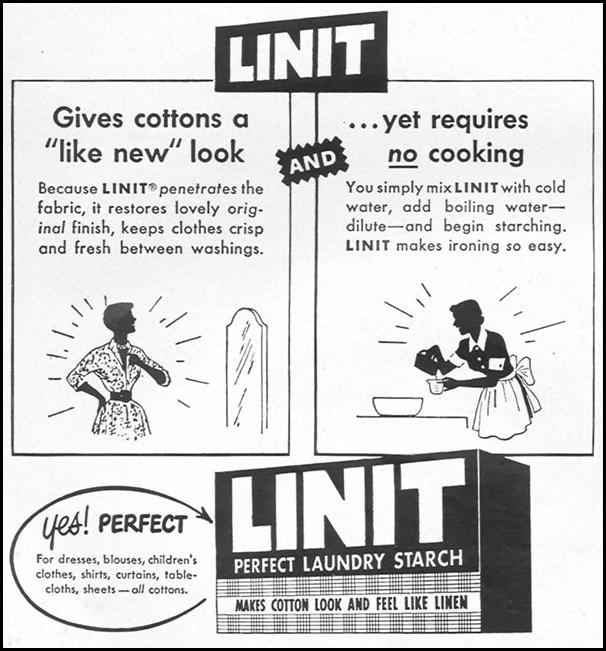 LINIT LAUNDRY STARCH
WOMAN'S DAY
06/01/1950
p. 110